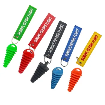 จุกปิดท่อไอเสียรถมอเตอร์ไซค์วิบาก 2 จังหวะ พร้อมสตรีมเมอร์ ถอดก่อนสตาร์ทเครื่องยนต์ จุกยางปิดท่อไอเสียรถเอทีวีควอด 1