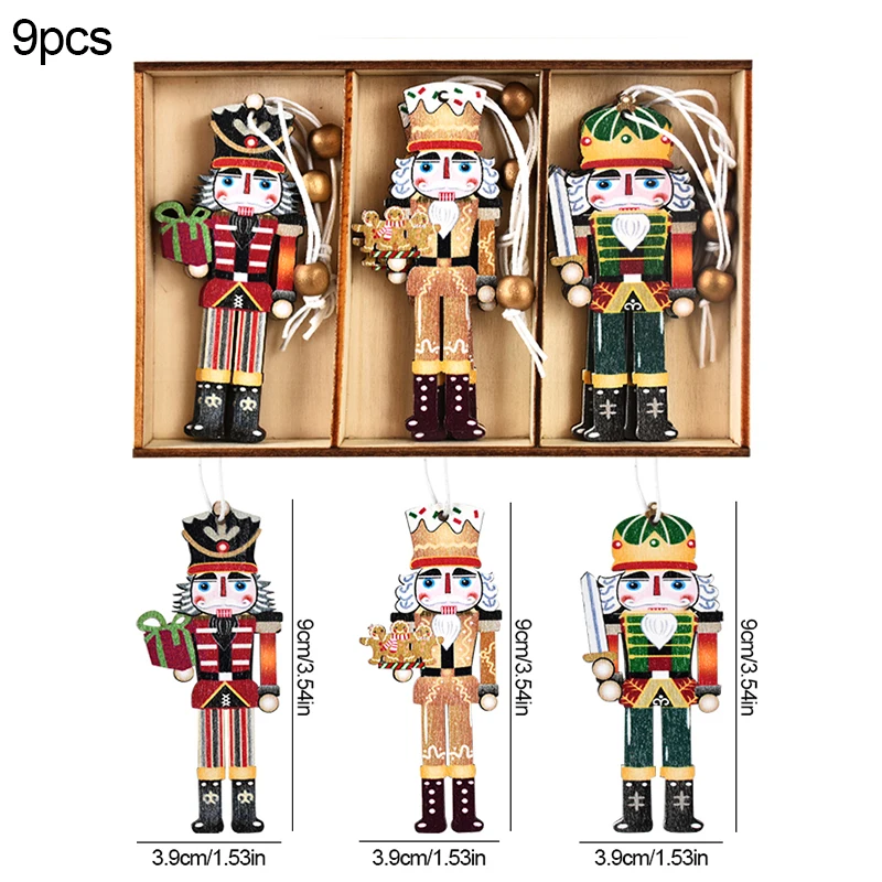 Rustic Christmas Wooden Pendant Ornaments - Gingerbread Man & Gnome Festive Decor