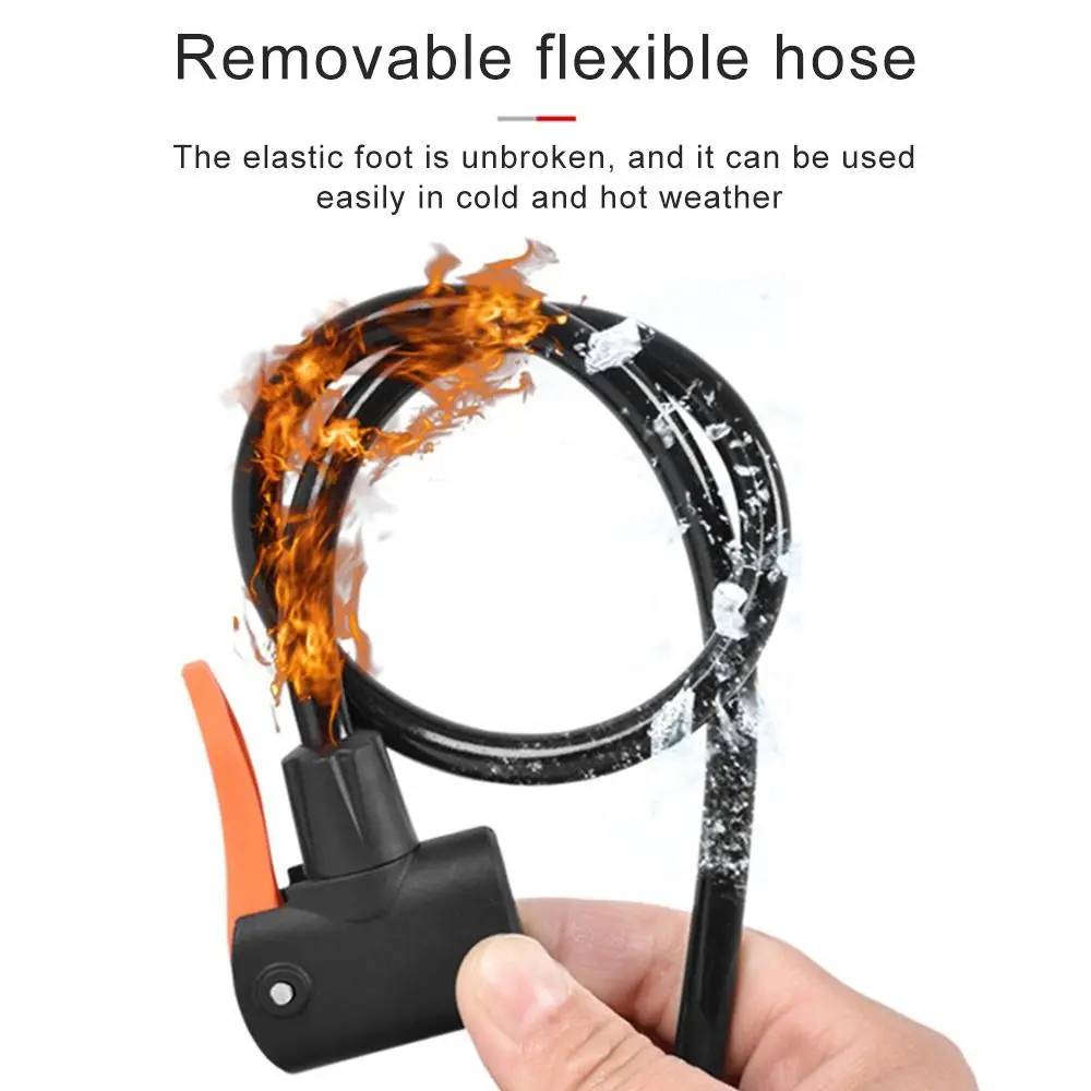 Mini Bike Pump Portable Bicycle Tyre Inflator Foot Pump Schrader Presta Valve