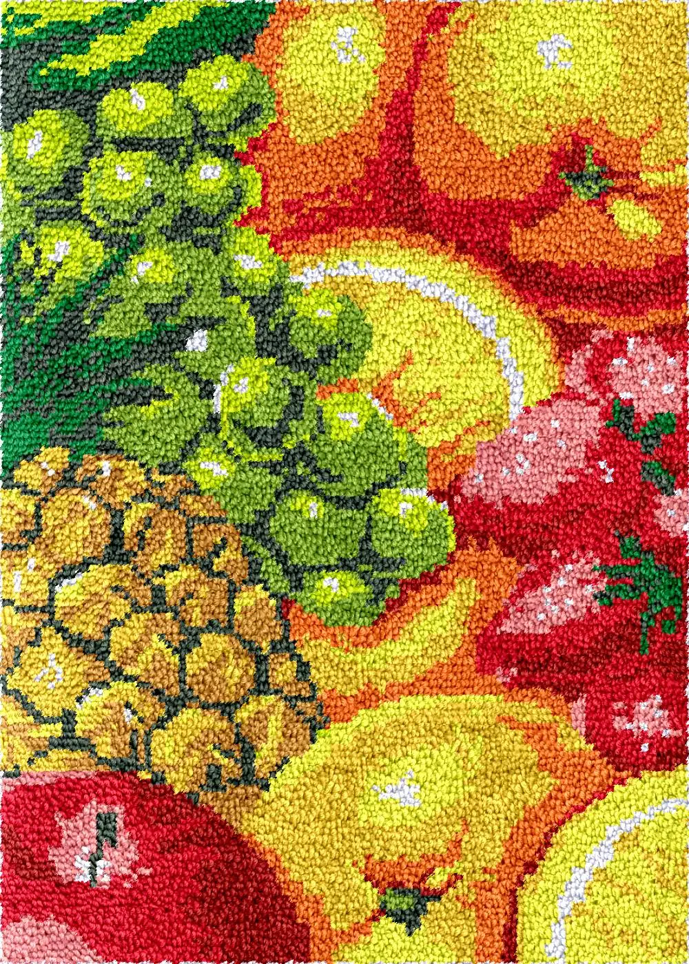 

Набор для вышивки фруктовых виноградин, набор крючков с защелкой, аксессуары и материалы для поделок, пластиковый холщовый гобелен с узлом, упаковка «сделай сам»