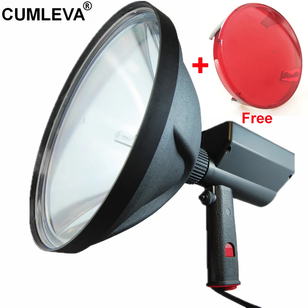 Ultra Bright 8000LM HID Hunting Spotlight 240mm Reflector 220W Searching Light Lamp Spot and