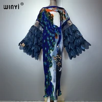 Robe plissée élastique WINYI, style kaftan, abaya de luxe pour femme musulmane, idéale pour la plage, les soirées et les événements à Dubaï 1