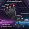 Gaming Chair with PVC Leather Massage Swivel Ergonomic Reclining High Back Office Chair Height Adjustable Headrest Lumbar Suppor 4