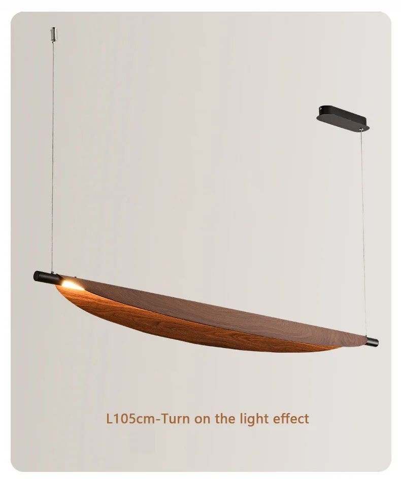Nordic Wood Grain Leaves Led Pendant Light Wabi Sabi Restaurant Table Bar Chandelier Lighting Home Tea Room Decor Hanging Lamps