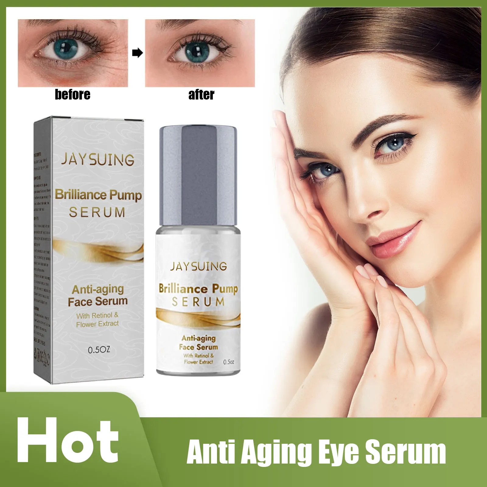 

Anti Aging Eye Serum Anti Dark Circles Remover Eye Bags Puffiness Firming Reduce Fine Lines Moisturizing Wrinkle Removal Essence