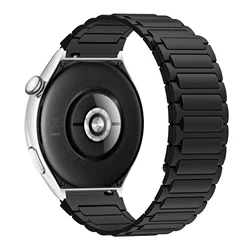 Magnetic Silicone Strap for Smartwatch - Sport Band Bracelet Wristband (Black)
