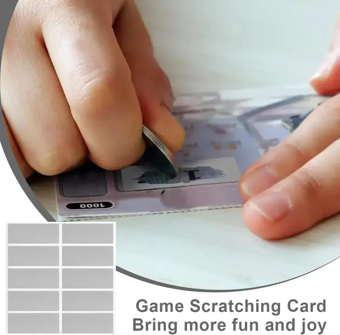 50pcs Scratch Off Sticker Labels for DIY Surprise Cards and Raffles