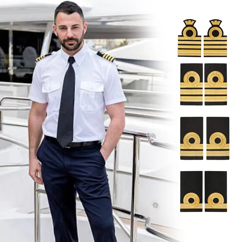

Sailor Skipper Captain Epaulets Chief Engineer Epaulette Shoulder Mark Board Knot Chief Officer Lieutenant Commander Royal Navy