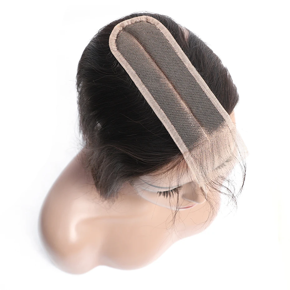 Bling Hair 2*6 Brazilian Straight Hair Closure with Baby 5x5 Remy Human Closure Swiss Lace Natural Color 8-22"On Sale