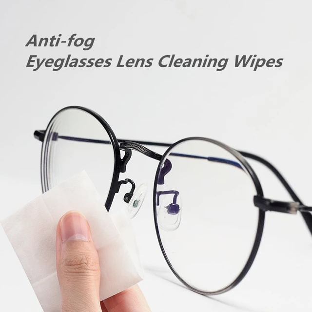 Toallitas húmedas para gafas, papel desechable para lentes de teléfono  móvil, antiniebla, toallitas para Lentes de vidrio - AliExpress