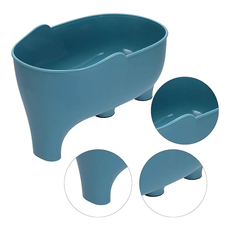 Elephant Shaped Drain Basket Sink Strainer Fruit and Vegetable Washing Leftover Basket Hanging Drainer Rack Kitchen Accessories