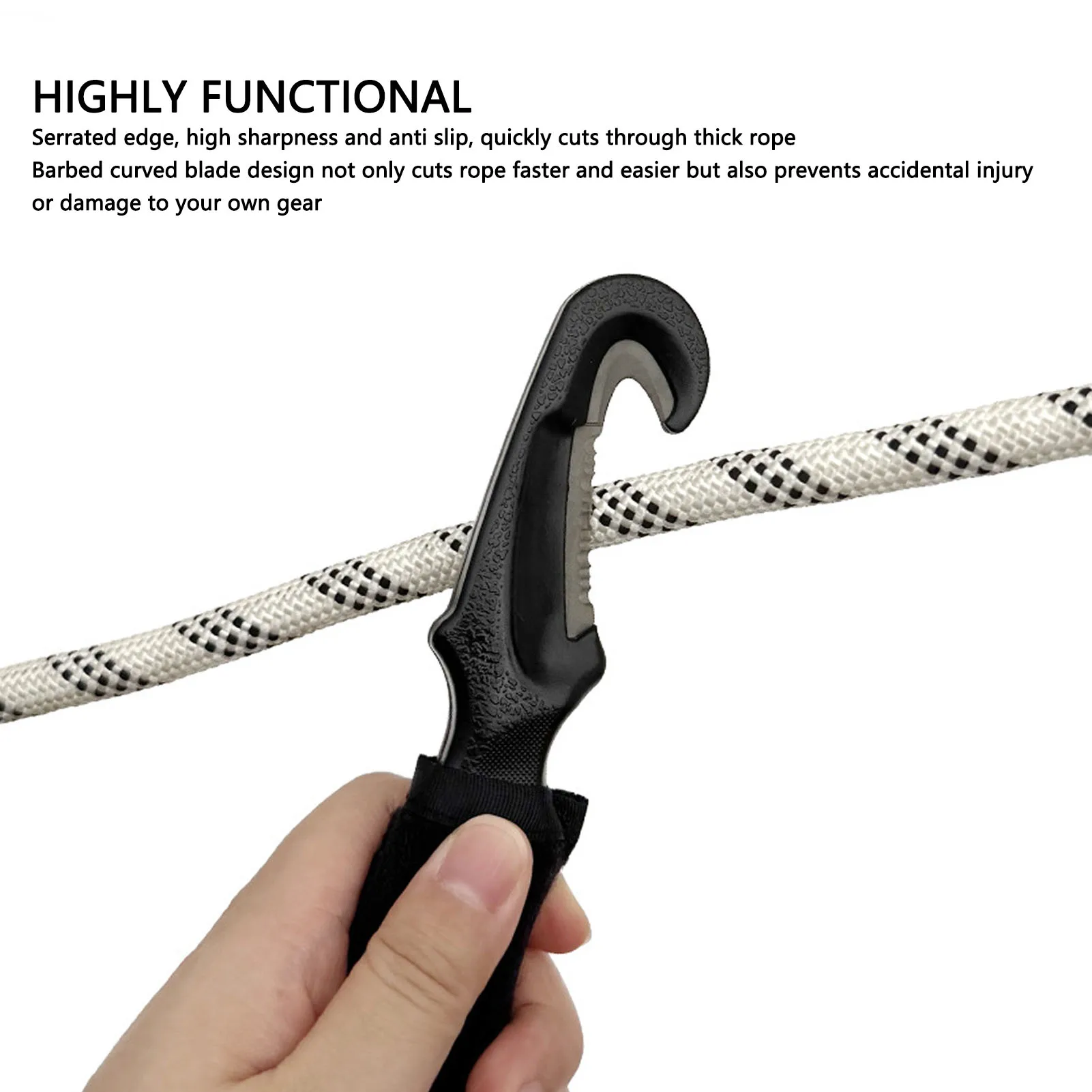 Diving Line Cutter Ti Alloy Long Handle Safety Rescue Cutter Scuba Diving Accessory with Storage Pouch for Underwater