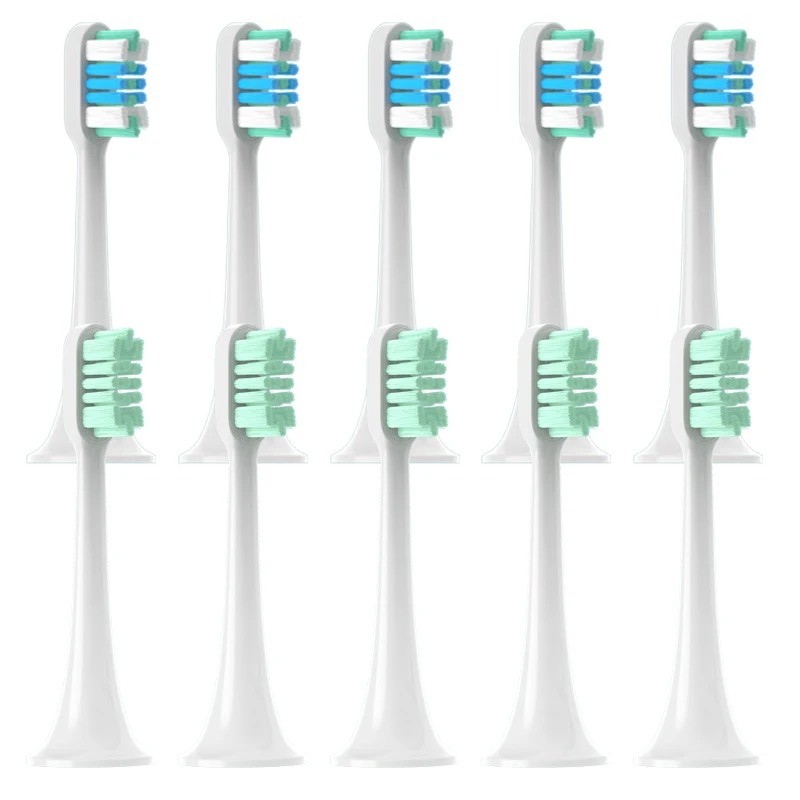 10/12 piezas de repuesto para cabezales de cepillo de dientes eléctrico sónico XIAOMI T300/500/700, boquillas de cerdas suaves DuPont, envasado al vacío