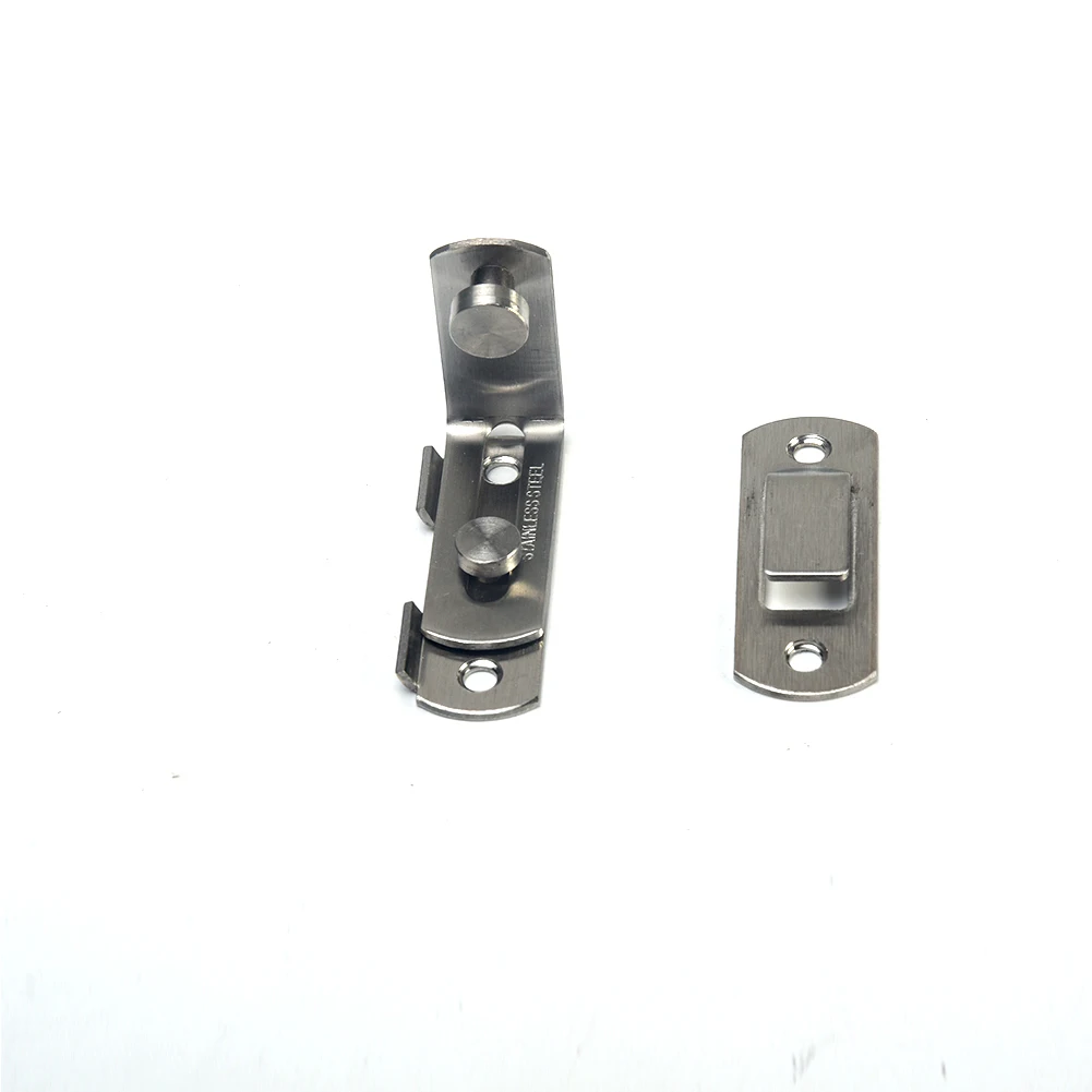 Description Picture 6 of itemHotel Stainless Steel Hasp Anti-theft Sliding Safety Door Lock Household Cabinet Fitting Security Tools Hardware 90 Degree Latch