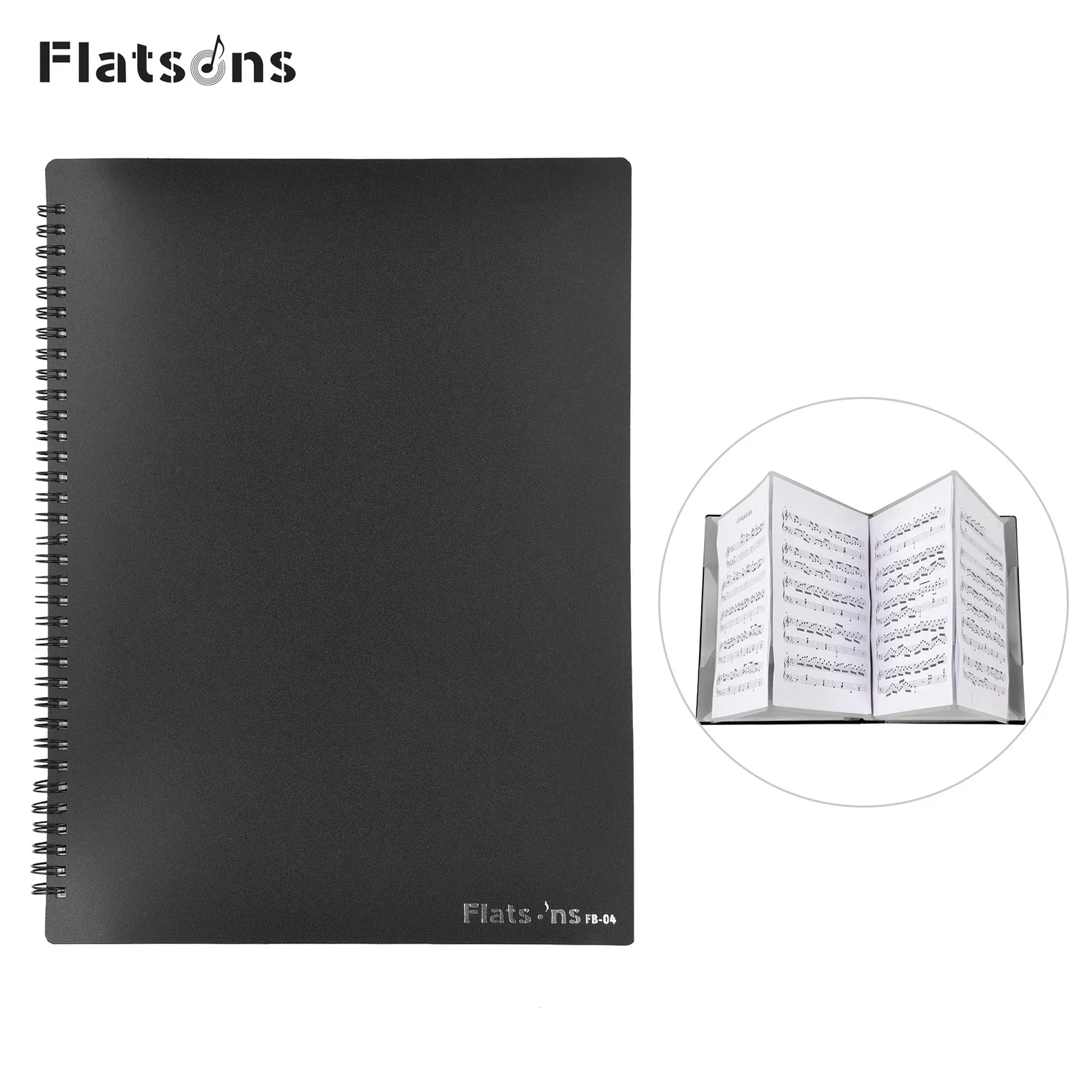 

Flatsons FB-04 Music Score Holder A4 Size Paper Sheet Document File Organizer Folder 40 Pockets for Guitar Violin Piano Players