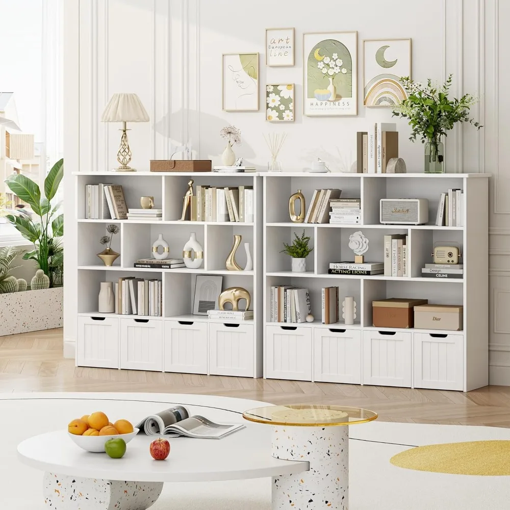 Toy Storage Organizer, Large Toy Organizers and Storage with 4 Movable Drawers and 7 Cubbies, Chest Shelf Organizer
