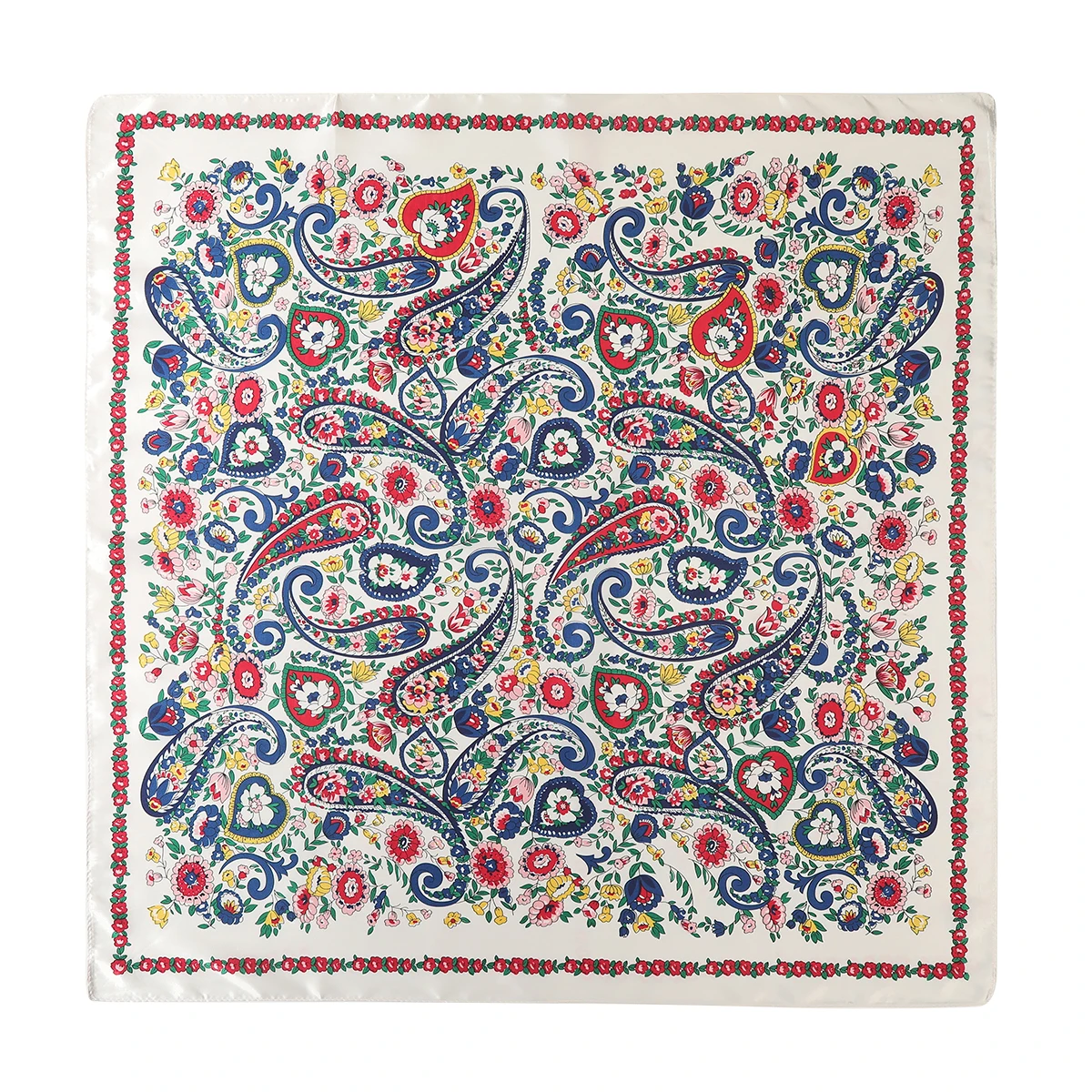 90CM Retro Hair Scarf Ladies Women Square Bandana Headbands Women Bohemia Floral Turban Hair Band Fashion Hair Accessories