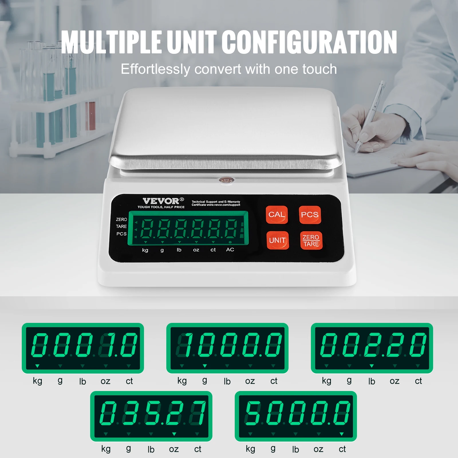 10kg x0.1g Digital Counting Scale Electronic Laboratory Balance LED Screen Table Top Scale Industrial Weighing digital counting scale