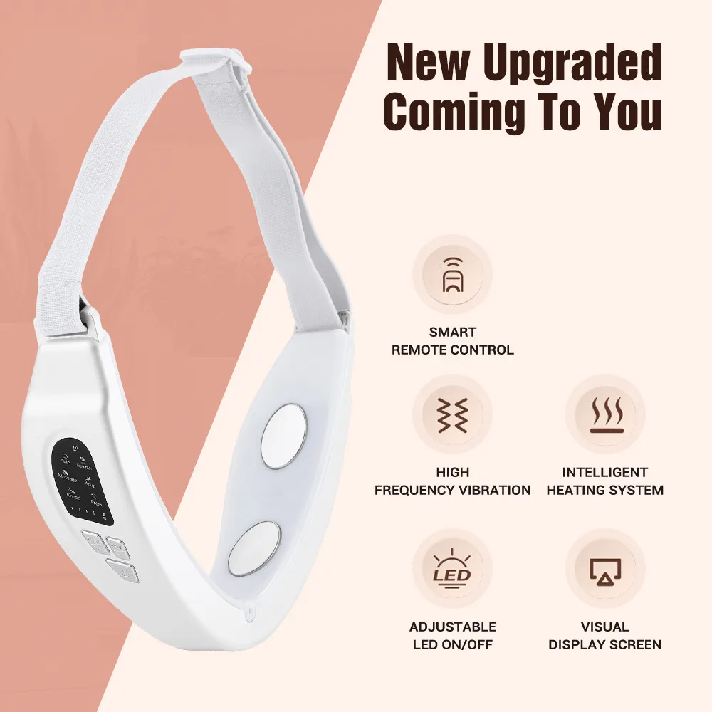 Face Lift Devices with Remote Control Face-lifting Beauty Instrument Double Chin Reduction Machine Skin Care Vibration Massager