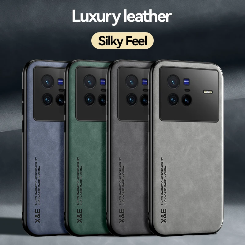 

Luxury Magnetic Leather Case For VIVO X90 Pro X80 X70 X60 X30 X27 High Elastic TPU Phone Case For Y91 Y95 Y12 Y11 Y17 Y7S Z3i Z5