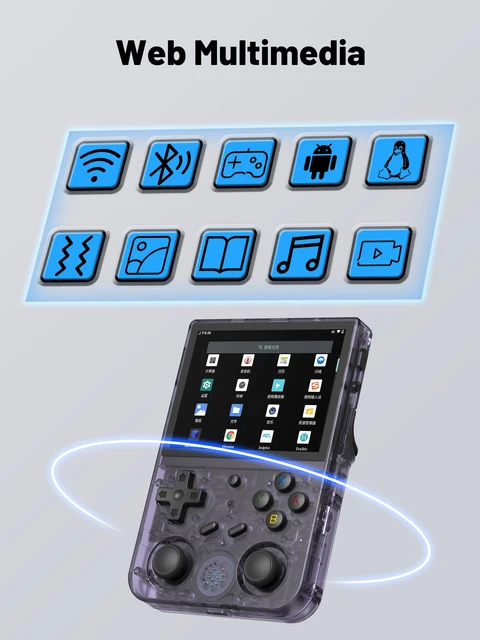 Console de jeu rétro portable RG353V RG353VS RK3566, 3.5 pouces