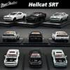 SH In Stock 1:64 SRT Hellcat Opened Hood Diecast Diorama Car Model Toys Stance Hunters 1