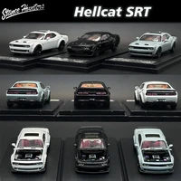 SH In Stock 1:64 SRT Hellcat Opened Hood Diecast Diorama Car Model Toys Stance Hunters 1