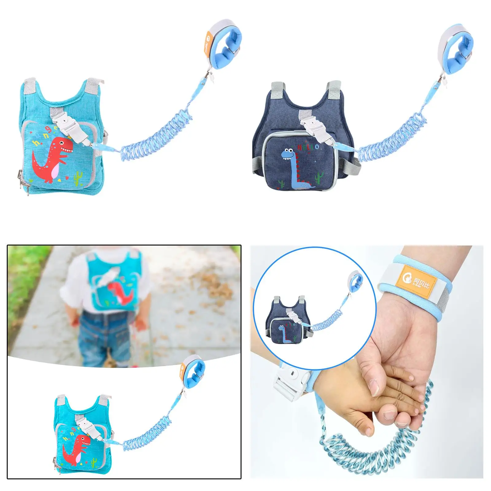 Toddlers Harness Leash Soft Anti Lost Wristband for Walking Outdoor Shopping