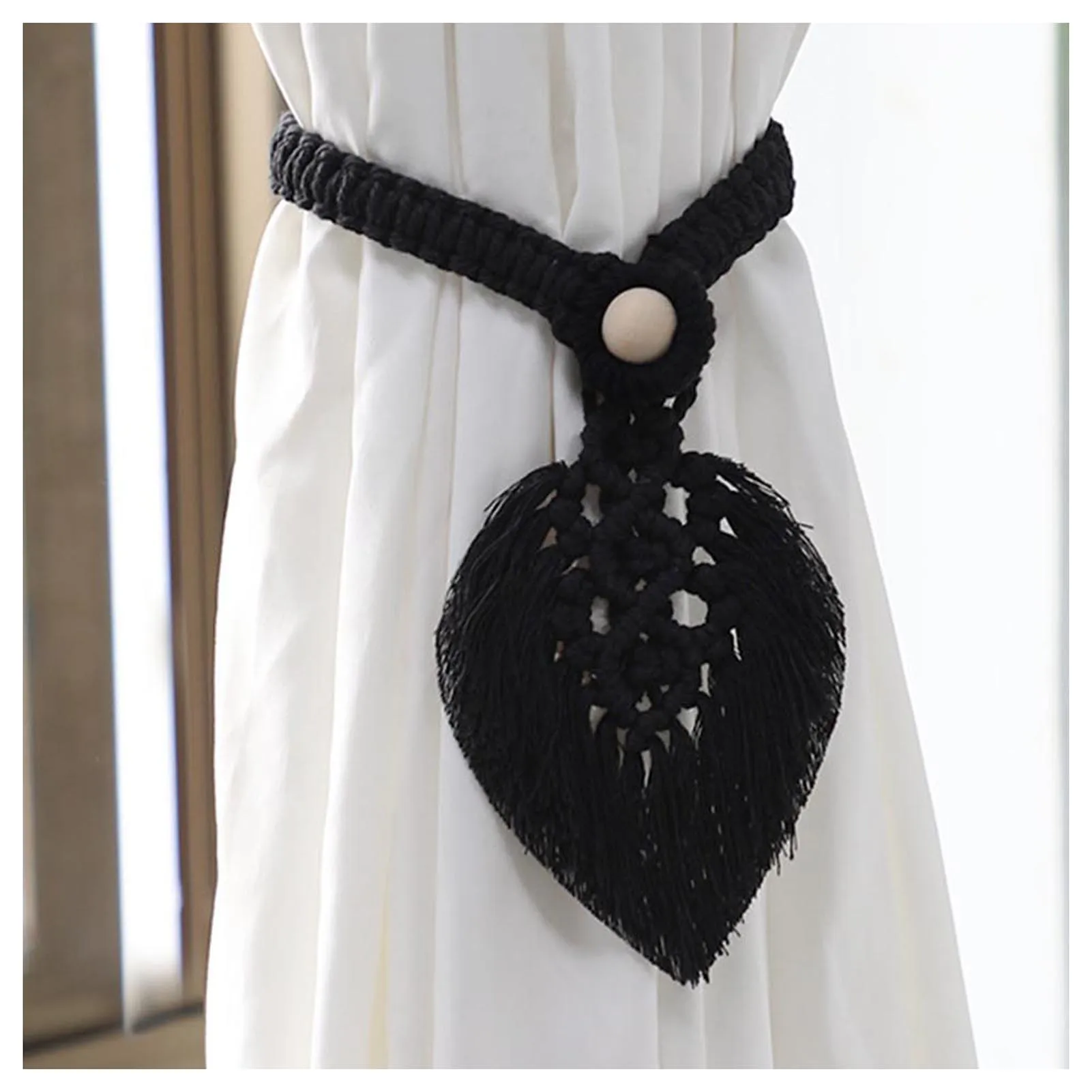 

Decorative Tassel Curtain With Bead Kawaii Boho Room Curtain Decor for Home Living Room Decoration