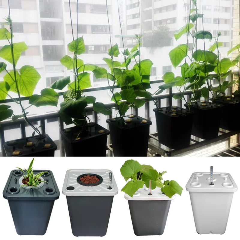 DIY Balcony Vegetable Hydroponic Bucket Cucumber Tomato Plant Growth Hydroponic System Home Soilless Cultivation Equipment