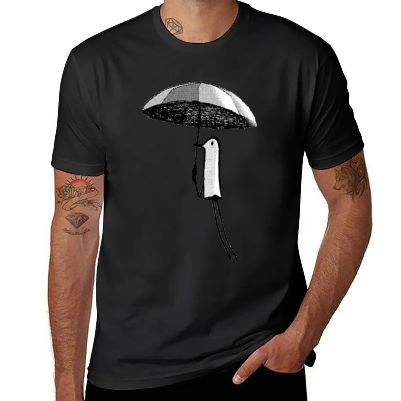 Punpun Umbrella T-Shirt graphics shirts graphic tees fruit of the loom mens t shirts