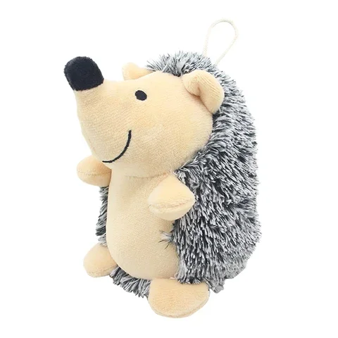 

Dog Puzzle Chewing Plush Stuffed Hedgehog Doll Pet Sounding Toy Little Training Chew Bite Interaction Training Toys