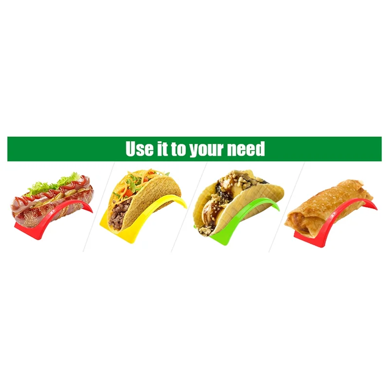 12 Pack Taco Trays Plastic Burrito Trays Serving Party Supplies For Tacos Burritos Hot Dogs-Y78A