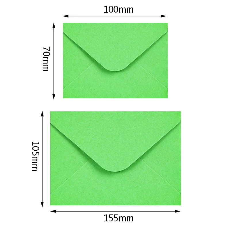 Mini Paper Envelopes 10X7Cm Colorful Gift Greeting Card Business Paper Envelopes Western Letter Wedding Party Invitation 50Pcs, mini envelopes
