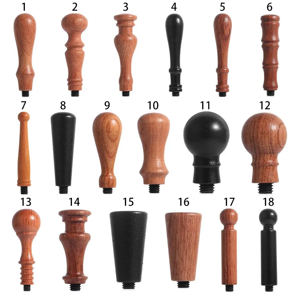 크리스마스 카드 DIY 공예 인쇄 나무 손잡이 나무 색상 왁스 씰링 스탬프 페인트 인감