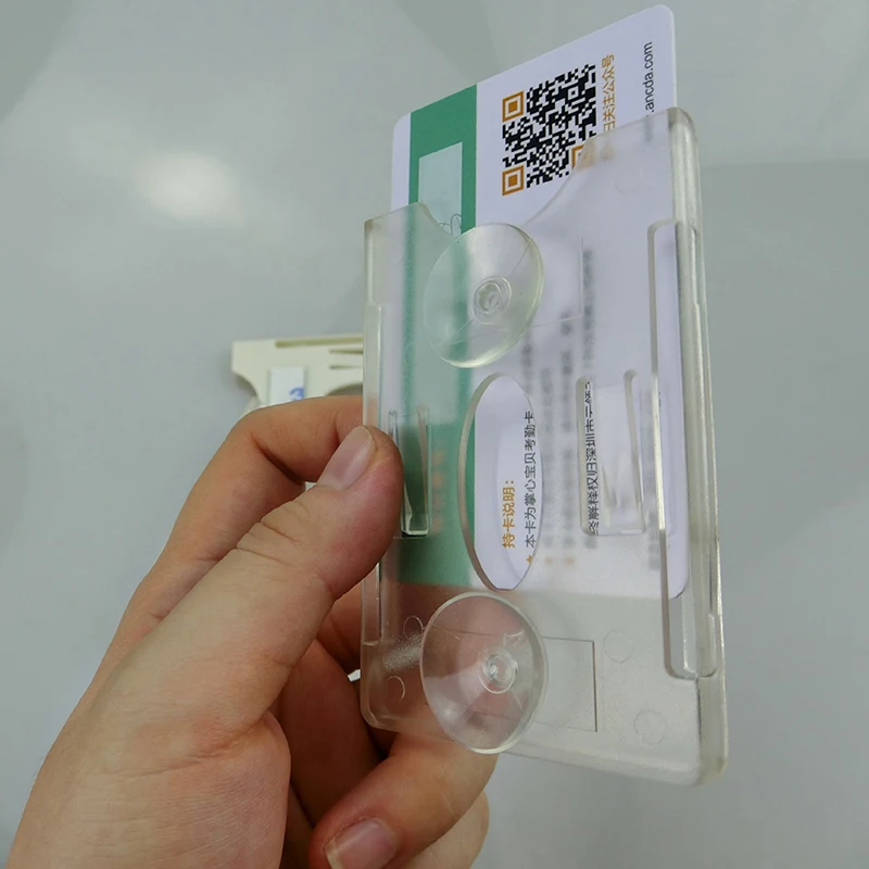 

Card Holder For Car Windshield Glass Tag Durable ID IC Card Holder Cards Sleeve Car Organization Car Interior Decora 2PCS/SET