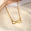 Charm Infinity Pendant Choker Necklace Femme Stainless Steel Couple Wedding Jewelry Collares Mujer Best Friend Gift Bijoux