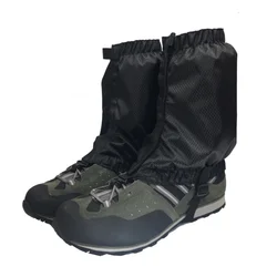 Unisex Waterproof Outdoor Leg Gaiters for Hiking, Camping, and Skiing (Black)