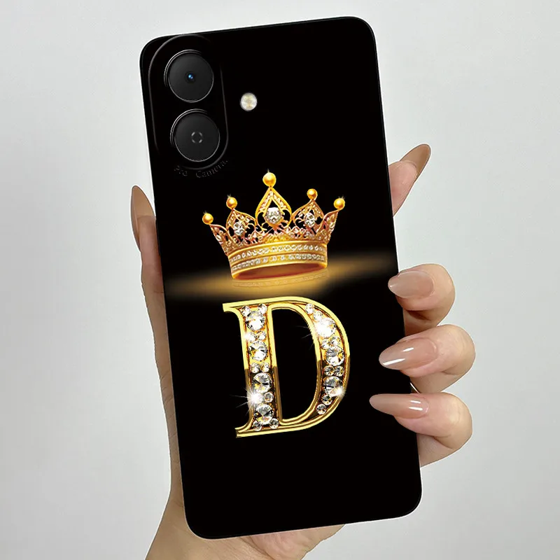 Luxury Crown Letters Soft Phone Case with Camera Protection