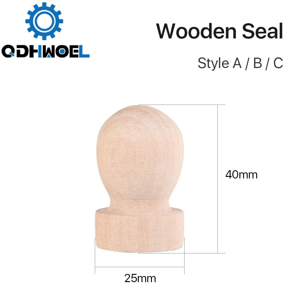 QDHWOEL DIY 목재 도장 레이저 조각 재료, CO2 조각 레이저 기계용 목재 스탬프, DIY 선물 액세서리