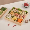 2-9 Grids Nut Plate Hot Pot Tray Boiled Dried Tea Fruit Plate Food Materials Plate Household Tray Bamboo And Wooden Plate 5