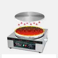 Electric Round Flat Bottom Pancake Steak Frying Machine Commercial Desktop Pancake Machine Pancake Fruit Machine 220V/2000W 2