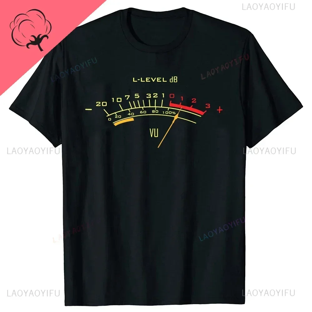 Vintage VU Meter Sound Engineer Graphic Cotton T-Shirt