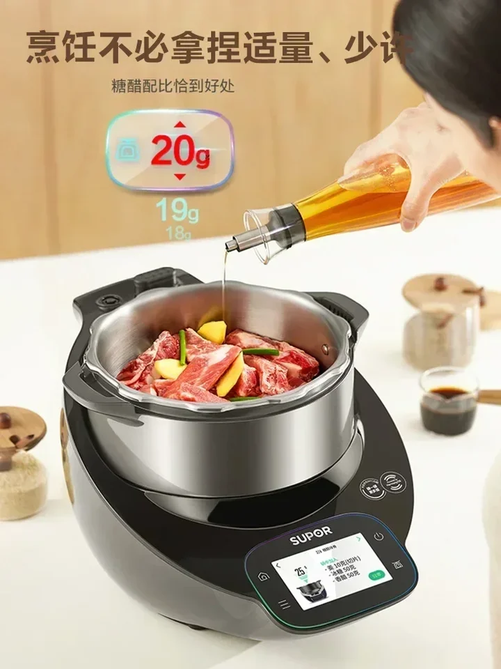 Robot Cuiseur Intelligent SUPOR COOK3 PRO - 1800W - Wifi - 4-6L - Blanc - Open Box