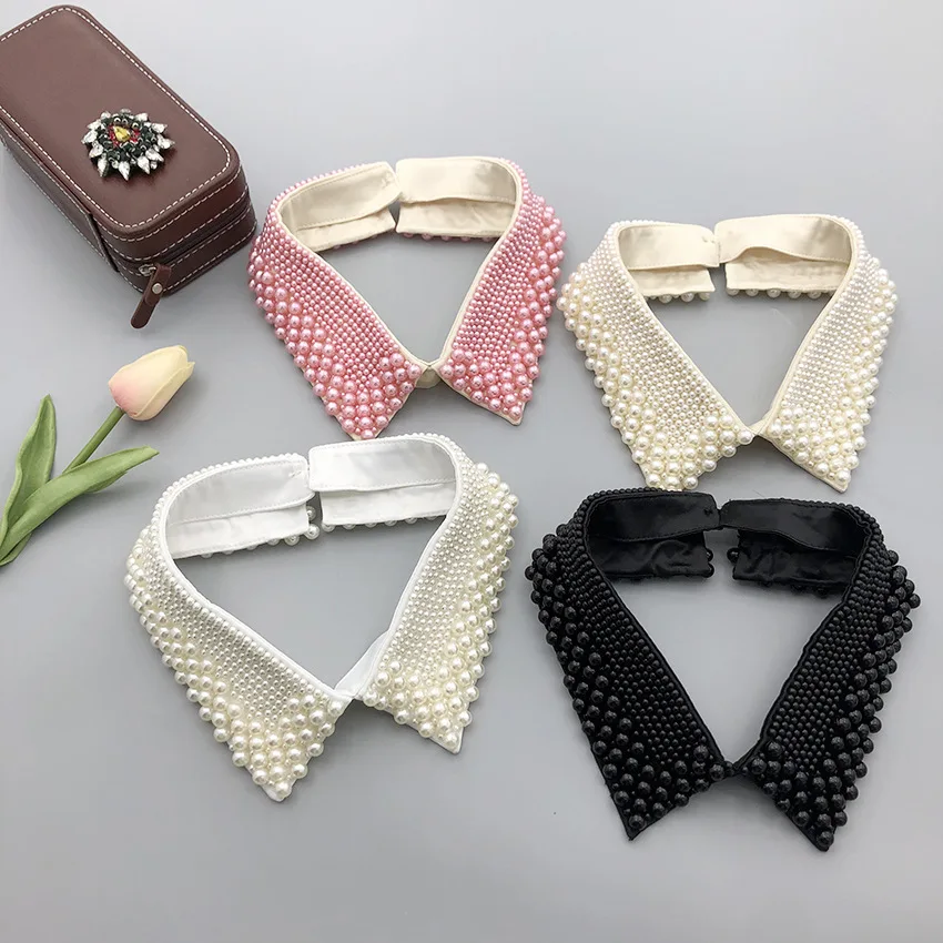 

Female Half Shirt Fake Collar Women Shirt Detachable Collars Solid Lapel Blouse Tops Necklace False Collar Clothing Accessories