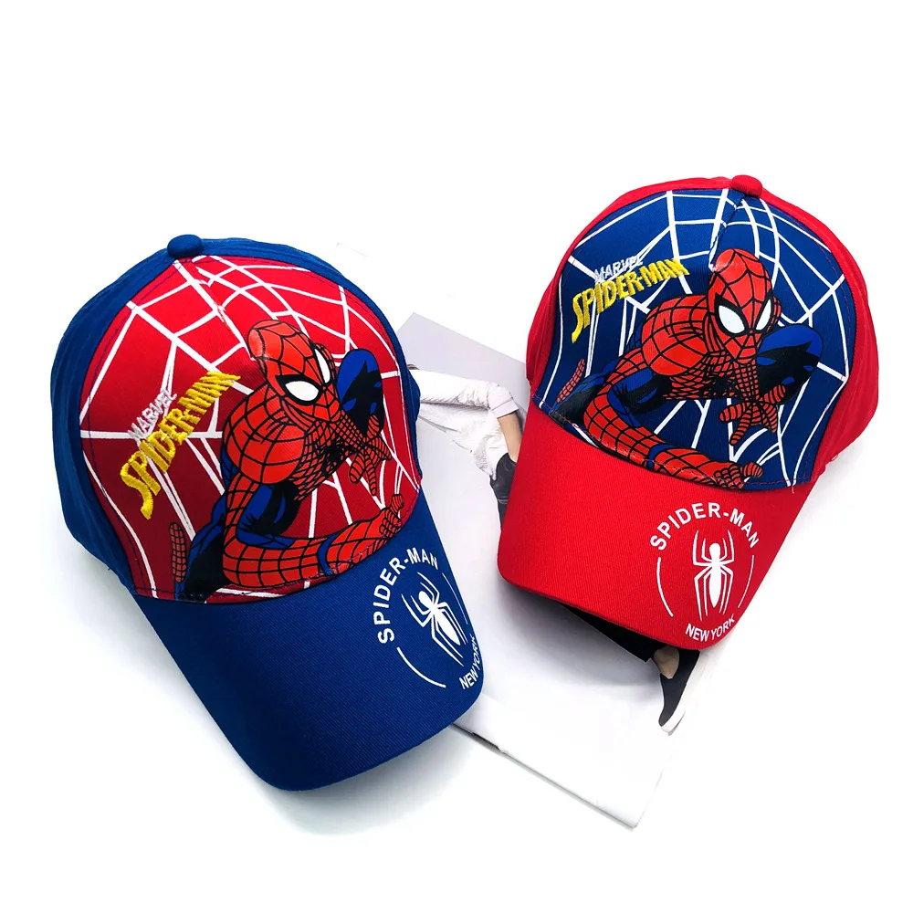 New Marvel Boys' Duck Tongue Hat Spider Man Cartoon Children's Baseball Hat Children's