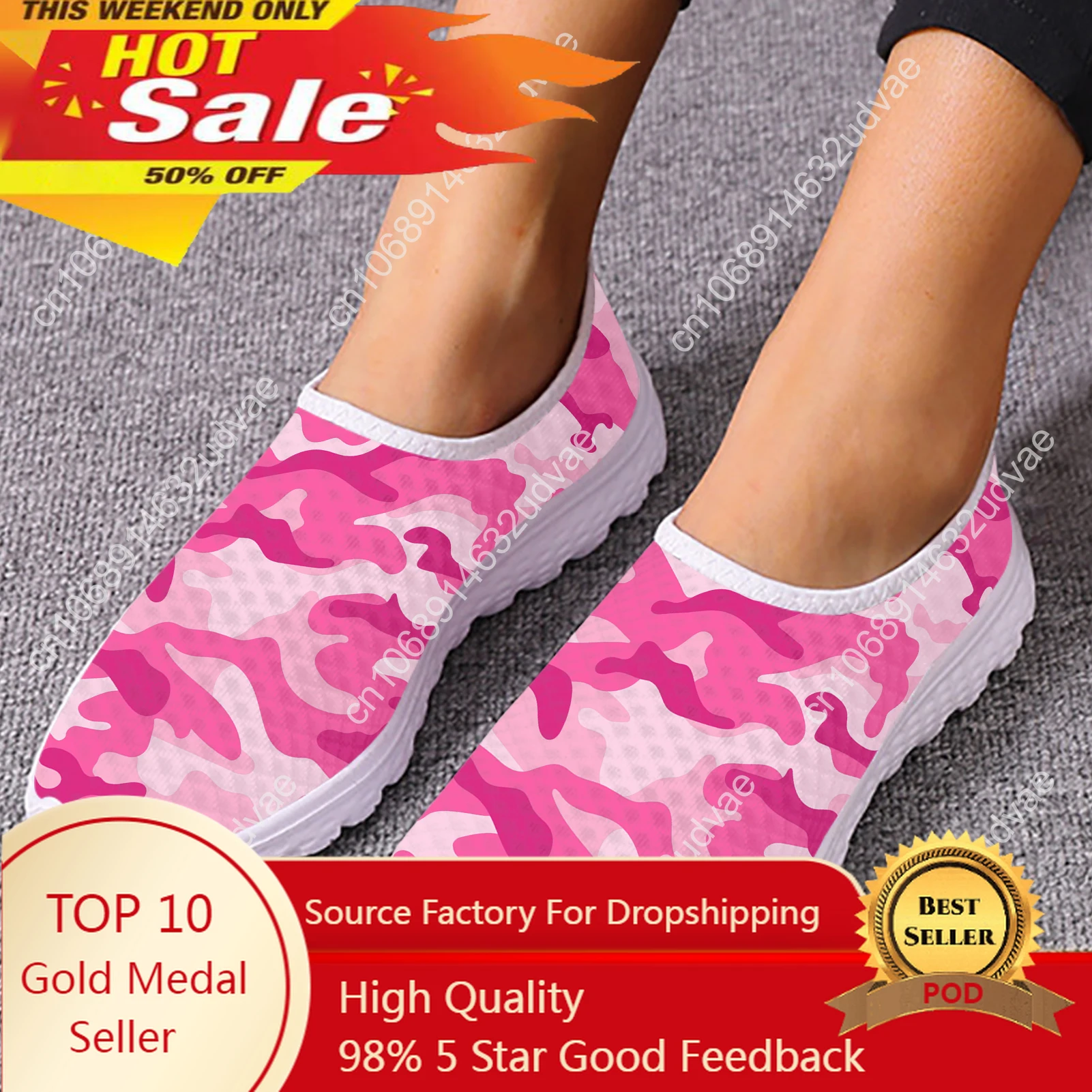 Trendy Pink Textured Print House Shoes Simple Lightweight Breathable Summer Flats Cozy Home Shoes Zapatos Mujer