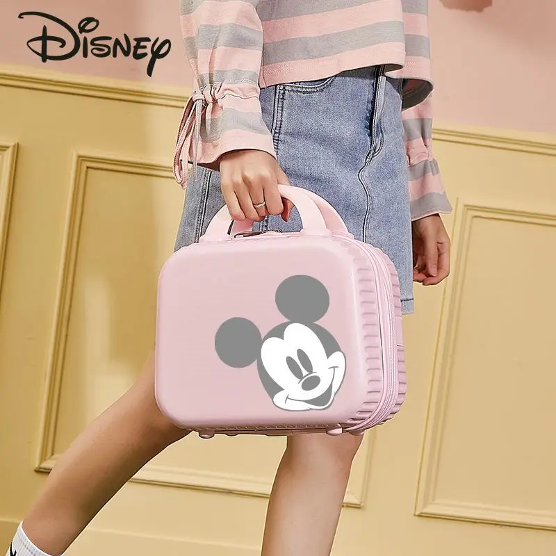 Disney Mickey New Women's Makeup Bag Fashion High Quality Home Storage ABS Box Cartoon Versatile Large Capacity Women's Handbag
