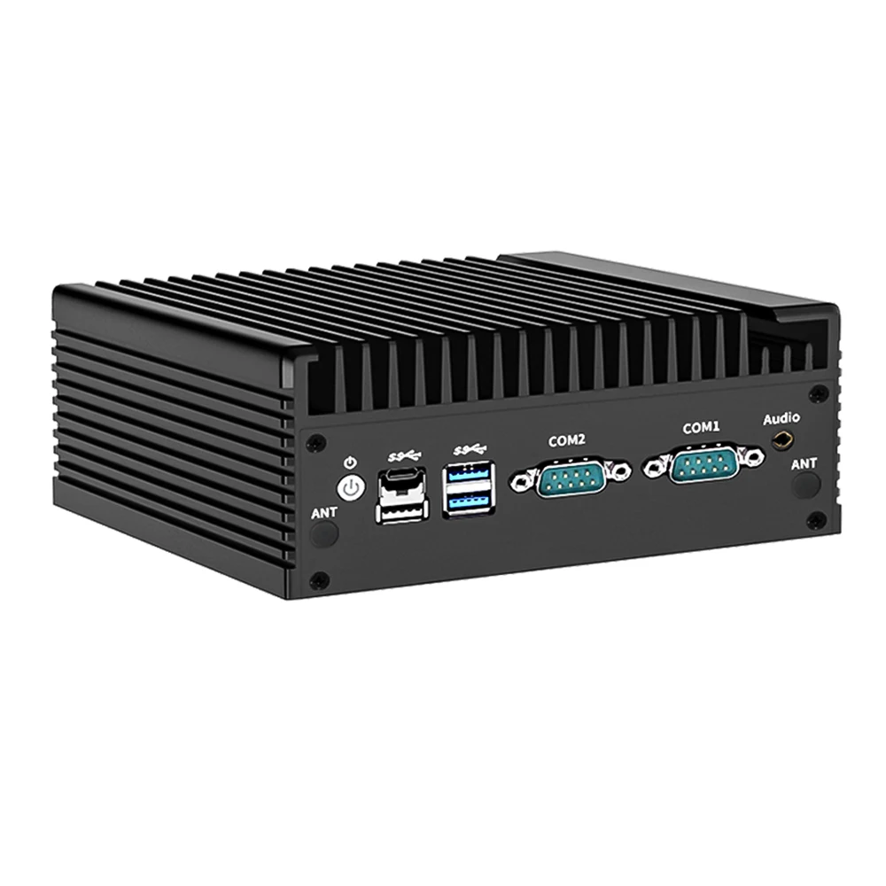 12th Gen Intel N100 Fanless Mini PC 2xi226-V 2.5G 2*COM NVMe 1*DP Efficient Cooling Solid Firewall Server Industrial Computer 4