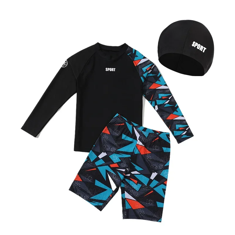 New Children's Swimsuit Boys Swim Trunks Youth Separate Bathing Suit For Middle Large Kids Swimming Clothes boys swimwear